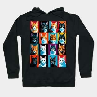 Pop Art Cat Portraits Hoodie